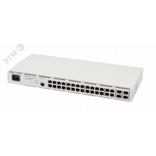 Коммутатор управляемый L2 24 порта RJ45/Combo10 100 1000 Мб/с PoE 370Вт