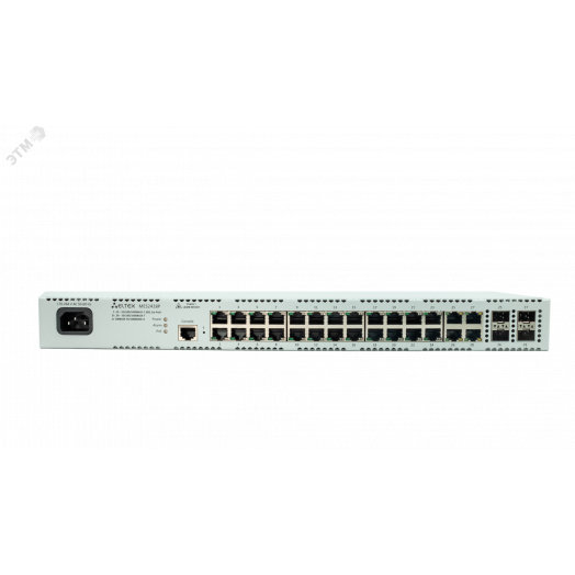 Коммутатор управляемый L2 24 порта RJ45/Combo10 100 1000 Мб/с PoE 370Вт