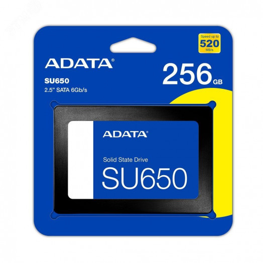 Накопитель SSD 2.5'' 256GB SU650, SATA III, 3D TLC NAND, 520/450 Мб/с