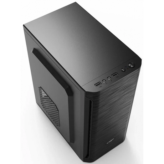 Корпус для ПК mATX Minitower MX10, БП 400Вт/80мм, 2хUSB 2.0, HD Audio+Mic, черный