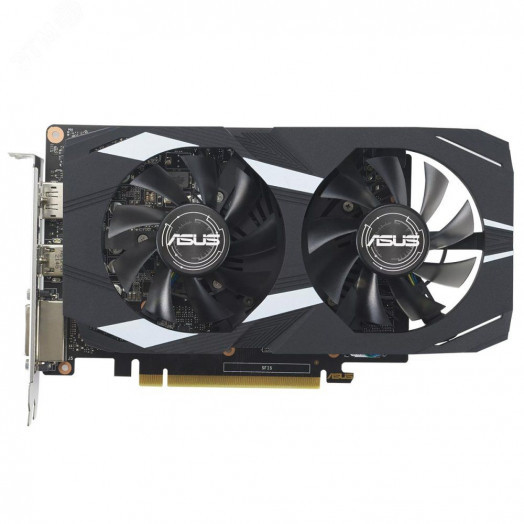 Видеокарта DUAL-GTX1650-O4GD6-P-EVO, NVIDIA GeForce GTX 1650, 4 ГБ GDDR6, PCI-Express 3.0