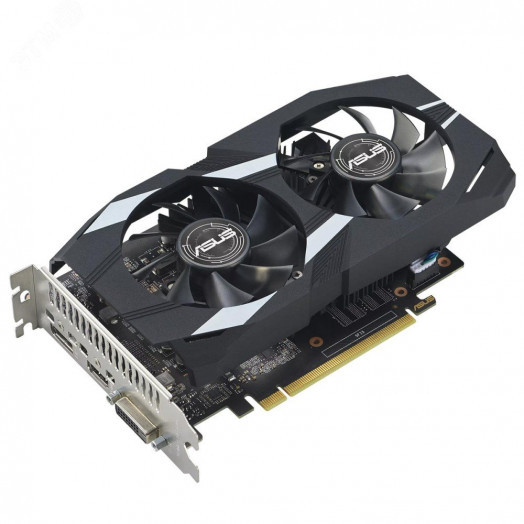 Видеокарта DUAL-GTX1650-O4GD6-P-EVO, NVIDIA GeForce GTX 1650, 4 ГБ GDDR6, PCI-Express 3.0