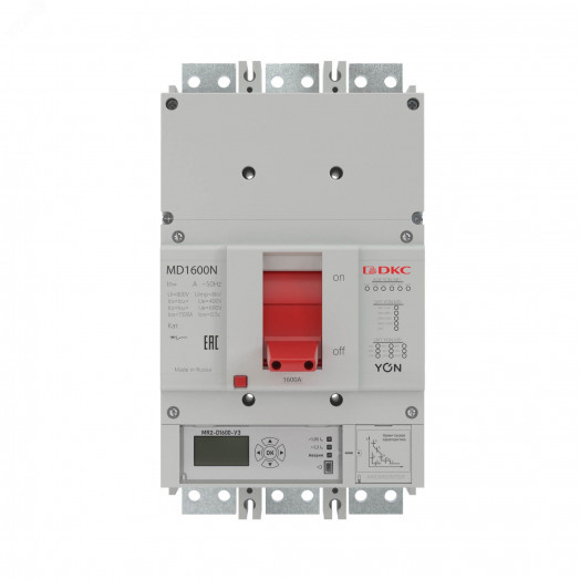 Выключатель автоматический в литом корпусе YON MD1600N-MR2 3P 1600А 50kA Ir 0.4...1xIn Isd 1.5...10xIn