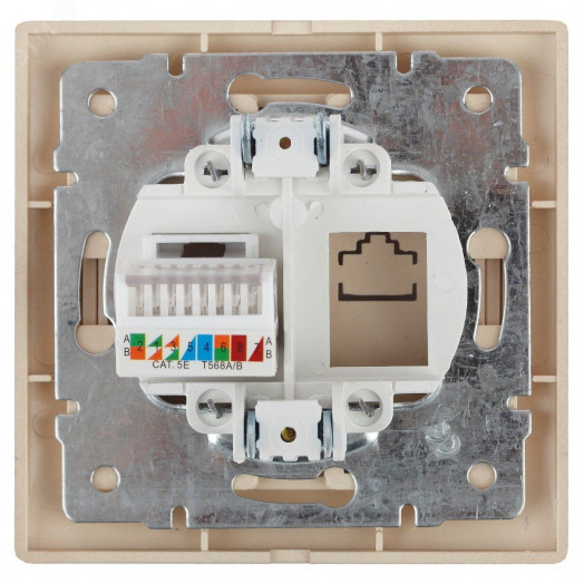 Розетка информационная RJ45, СУ, Plano, сл.кость, 1-303-02