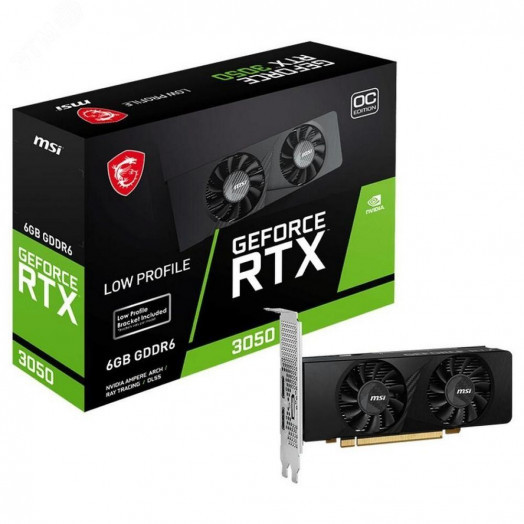 Видеокарта RTX3050 LP OC, NVIDIA GeForce GA106, 6 ГБ GDDR6, PCI-Express 4.0