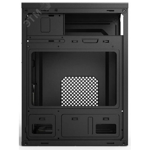 Корпус для ПК mATX Minitower MX08, без БП, 2хUSB 2.0, HD Audio+Mic, черный