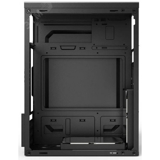 Корпус для ПК mATX Minitower MX08, без БП, 2хUSB 2.0, HD Audio+Mic, черный