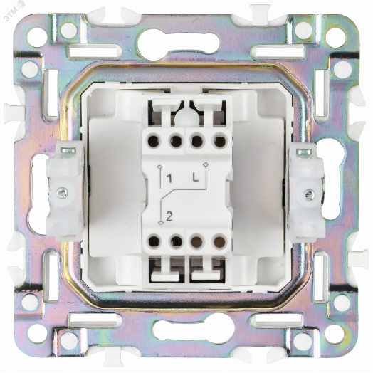 SKANDY Выключатель 1-клавишный проходной 10А SK-V02N никель IEK