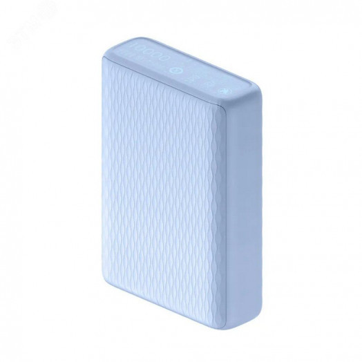 Внешний аккумулятор QB817, Micro USB, USB Type C, 10000 мА/ч, 22 Вт, синий