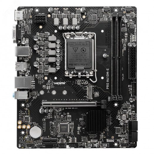 Материнская плата PRO H610M-E, Intel H610, Micro ATX