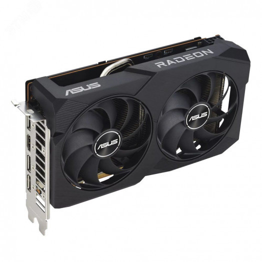 Видеокарта DUAL-RX7600-O8G-V2, AMD Radeon RX 7600, 8 ГБ GDDR6, PCI-Express 4.0