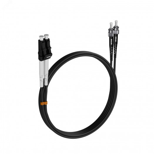 Шнур оптический PREMIUM dpc LC/UPC-ST/UPC 50/125 3.0мм 2м черный LSZH (патч-корд)