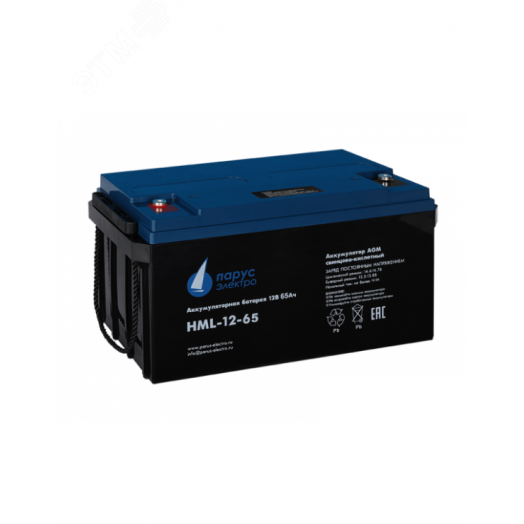 Батарея аккумуляторная 12В 65Ач со сроком службы до 12 лет