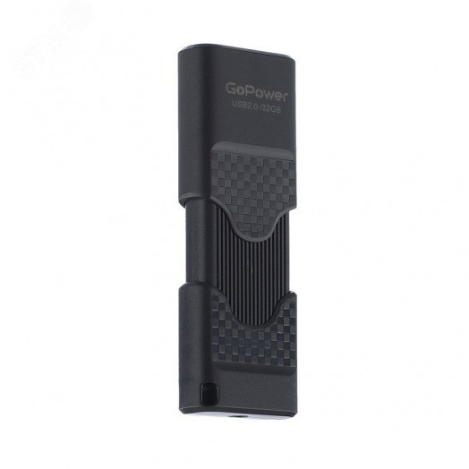 Флеш накопитель 32GB SLIDER, USB 2.0, выдвижной, черный