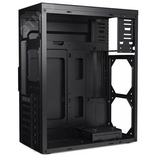 Корпус для ПК ATX Miditower J02, БП 450Вт/80мм, 2хUSB 2.0, HD Audio+Mic, 1.2 м., черный