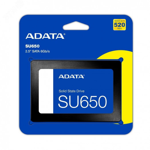 Накопитель SSD 2.5'' 1TB SU650, SATA III, 3D TLC NAND, 520/450 Мб/с