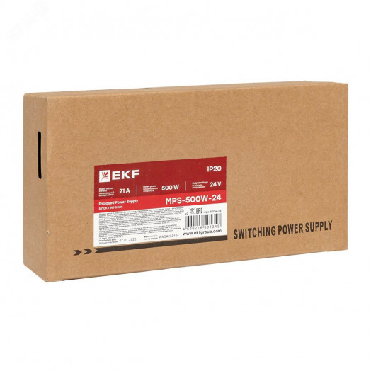 Блок питания на монтажную панель 500 Вт, 220 В AC /24В DC