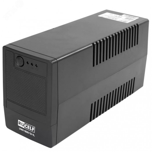 Источник бесперебойного питания UWI-600-12-IL, Line-interactive, 600 Ва/360 Вт, АКБ 1 шт. 12В 7 Ач, Schuko Euro СЕЕ7, USB, RJ-45