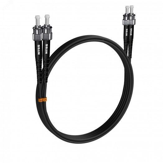 Шнур оптический PREMIUM dpc ST/UPC-ST/UPC 50/125 3.0мм 1м черный LSZH (патч-корд)