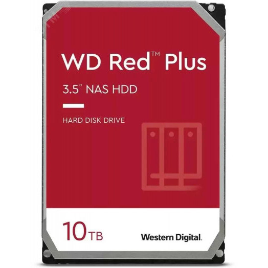 Жесткий диск 10TB Red Plus 3.5'', SATAIII, 7200 об/мин, 256 МБ