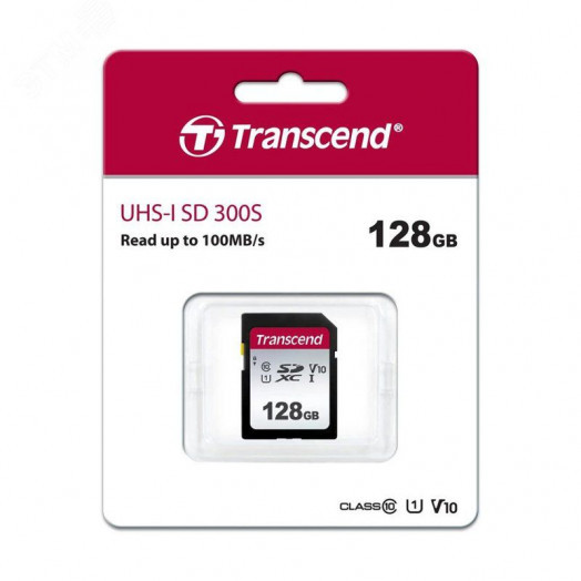 Карта памяти 128GB SD 300S UHS I, SDXC, 95 МБ/с, Class 10