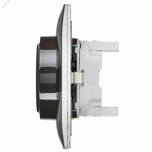 SKANDY Розетка 2-местная с заземлением с защитными шторками 16А в сборе SK-R07N никель IEK