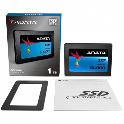 Накопитель SSD 2.5'' 1TB SU800, SATA III, 3D TLC NAND, 550/500 Мб/с