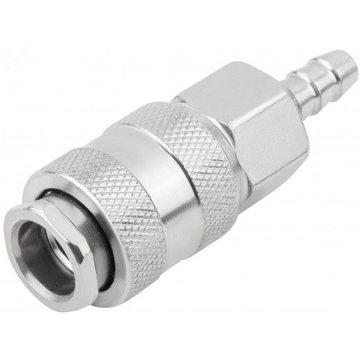 Адаптер быстросъемный с запорным клапаном с ''елочкой''  8 мм