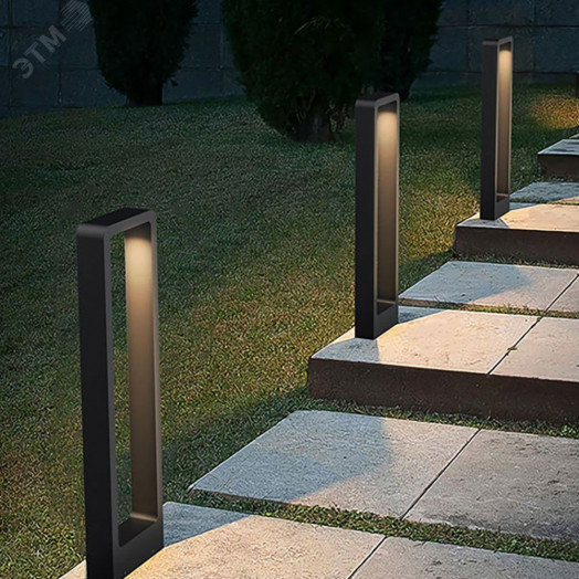 Светильник ландшафтный Arte lamp TRAPEZIO A2080PA-1BK 1*LED Металл Чёрный