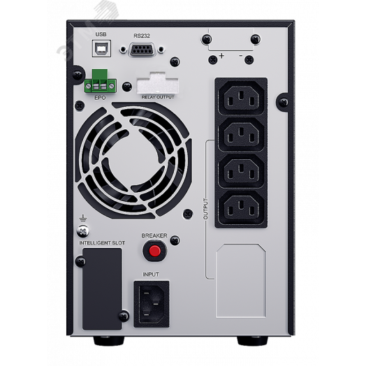Источник бесперебойного питания Online, Tower 2000ВА/1800Вт. USB/RS-232/EPO/SNMPslot, 4 IEC С13, без АКБ