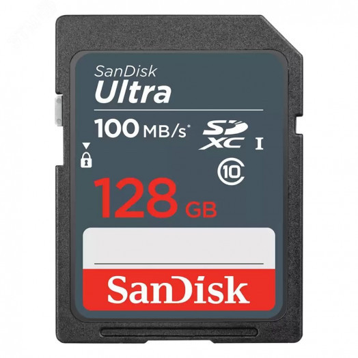 Карта памяти 128GB SD Ultra, SDXC, 100 МБ/с, Class 10