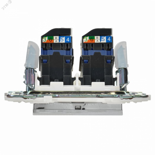 SKANDY Розетка компьютерная двойная RJ45 кат.6 SK-K04N никель IEK