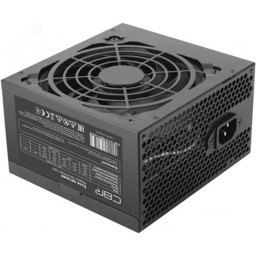 Блок питания для ПК ATX 500 Вт, 12 см. fan, 20+4pin/1х4+4pin/2хIDE/4хSATA, 1.2 м., черный