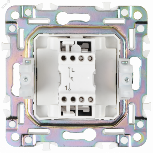 SKANDY Выключатель 1-клавишный кнопочный 10А SK-V14N никель IEK