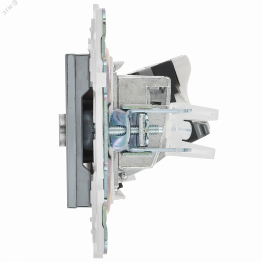 SKANDY Розетка двойная TV+RJ45 кат.6E SK-A15N никель IEK