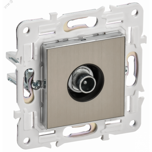 SKANDY Розетка TV проходная SK-A17N никель IEK