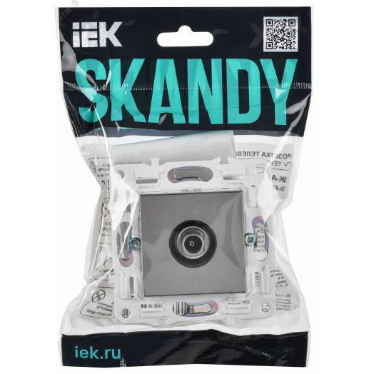 SKANDY Розетка TV оконечная SK-A12N никель IEK