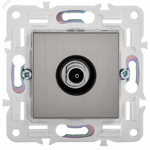 SKANDY Розетка TV оконечная SK-A12N никель IEK