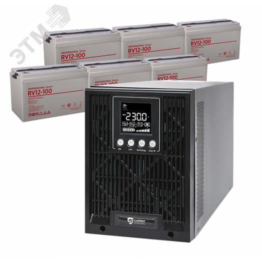 Источник бесперебойного питания Online, Tower 1000ВА/900Вт. USB/RS-232/EPO/SNMPslot, 4 IEC С13, без АКБ