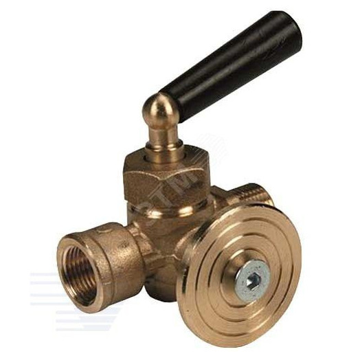 Кран для манометра 3х-ходовой с фланцем R228I Ду 15 Ру16 ВН