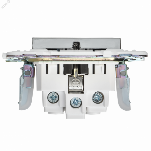 SKANDY Розетка с заземлением с защитными шторками 16А SK-R04N никель IEK