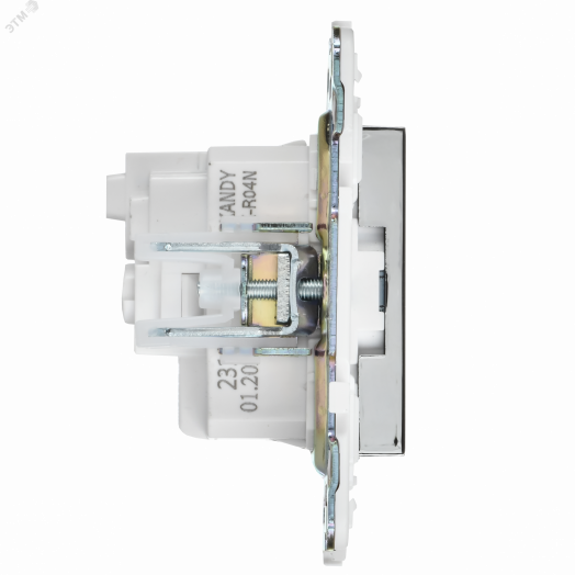 SKANDY Розетка с заземлением с защитными шторками 16А SK-R04N никель IEK