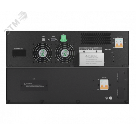 Источник бесперебойного питания / UPS Online, Rack/Tower 6000ВА/5400Вт. USB/RS-232/SNMP Slot/EPO Клеммная колодка (1) (12В /7Ач. х 16)