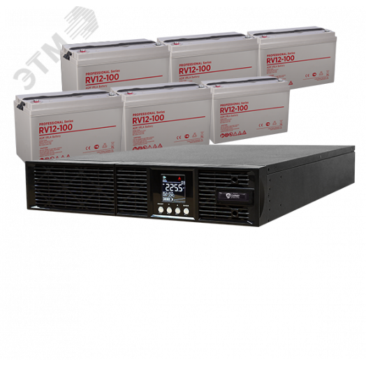 Источник бесперебойного питания Online, Rack/Tower 1000ВА/900Вт. USB/RS-232/SNMP Slot/EPO, 8 IEC С13, 2U, без АКБ