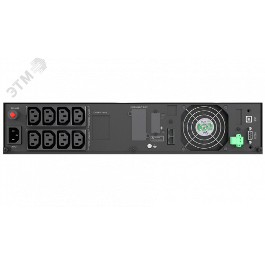 Источник бесперебойного питания Online, Rack/Tower 1000ВА/900Вт. USB/RS-232/SNMP Slot/EPO, 8 IEC С13, 2U, без АКБ