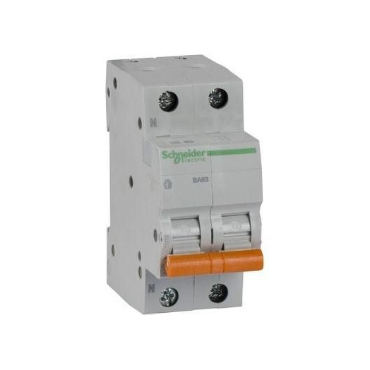 Выключатель автоматический модульный 2п (1P+N) C 10А 4.5кА BA63 Домовой SchE 11212