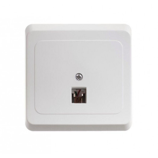 Розетка телефонная 1-м СП Этюд бел. SE TELC-001B