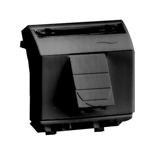 Розетка компьютерная 1-м СП 2мод. Brava RJ45 кат.5E черн. DKC 77642N