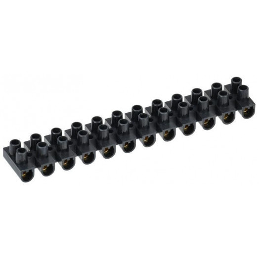 Колодка клеммная ЗВИ-10 н/г 2.5-6кв.мм 12 пар черн. IEK UZV5-010-06