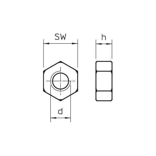 Гайка М8 ISO 4032/M8 F (уп.100шт) OBO 3400352